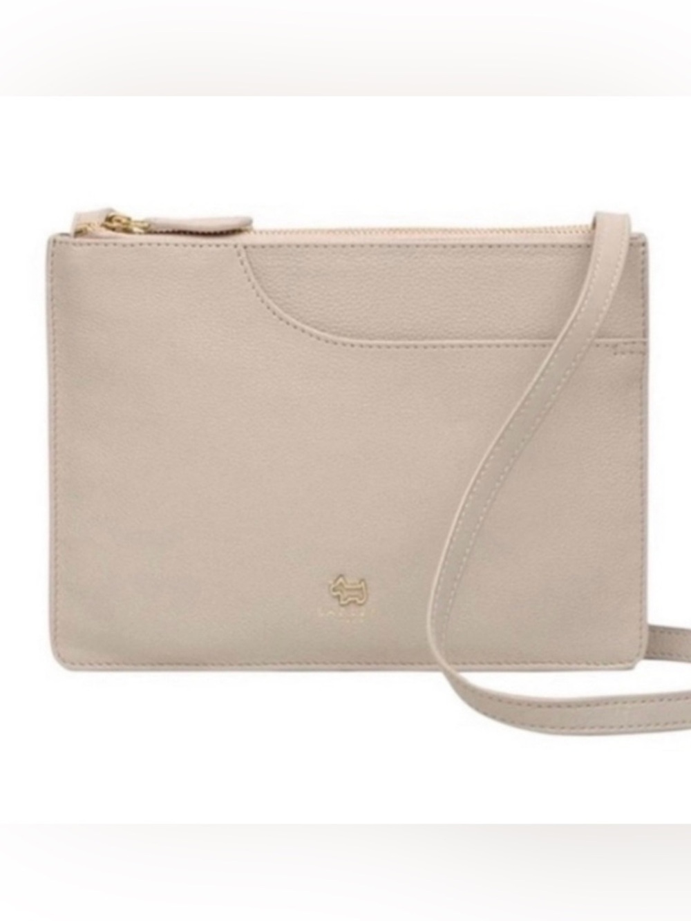 Radley London “Pockets” Blush Cream Leather Crossbody | Multi Zip